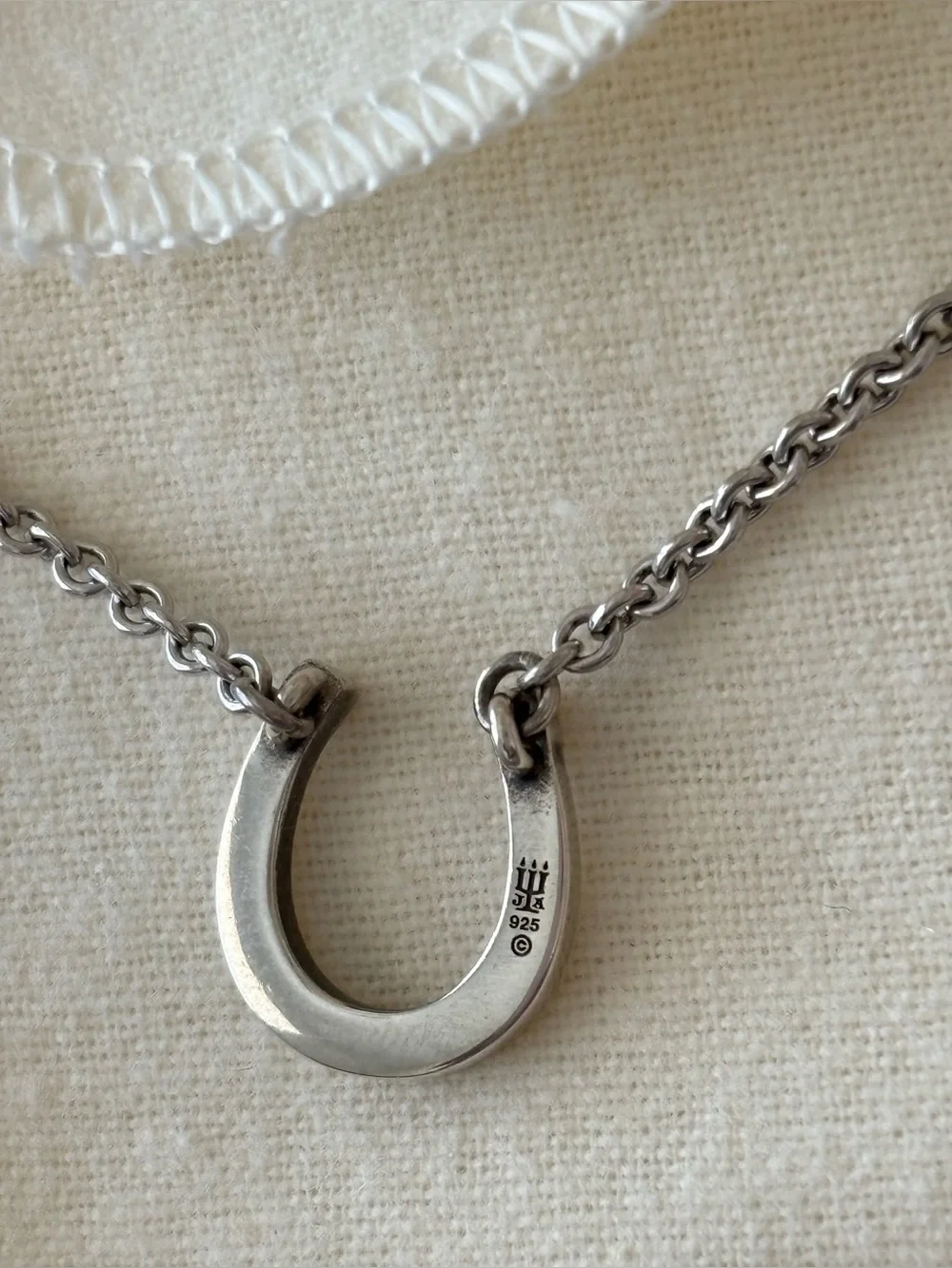 Retired James Avery Sterling Silver Horseshoe Necklace